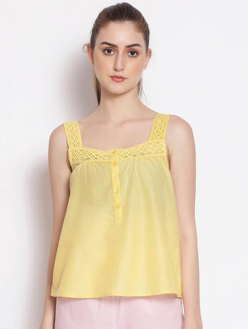 yellow cotton sleepshirts & nighty - 17756162 - Very Small Image - 1