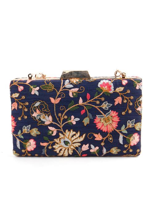 blue suede regular clutch - 17756335 - Very Small Image - 1