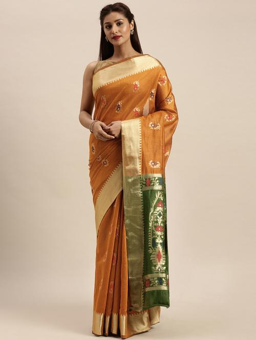 zari work woven saree - 17756744 - Very Small Image - 1
