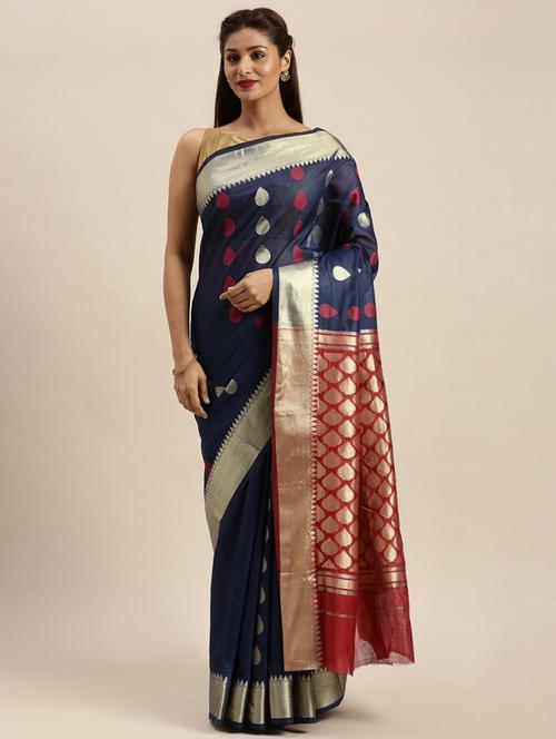 zari work woven saree - 17756745 - Very Small Image - 1