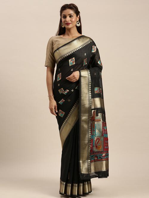 zari work woven saree - 17756754 - Very Small Image - 1