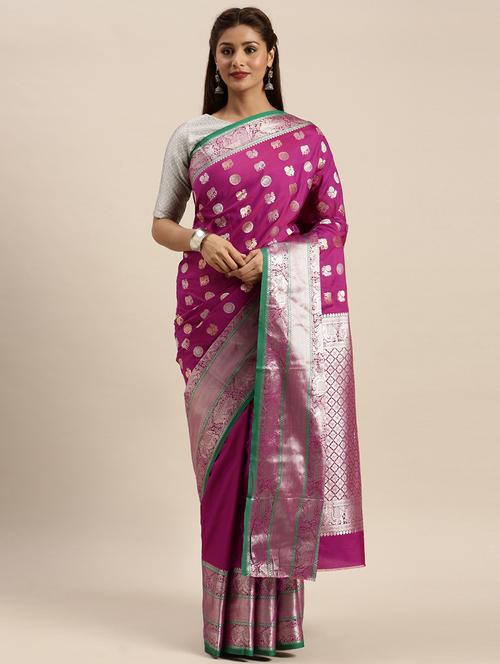 zari work woven saree - 17756765 - Very Small Image - 1