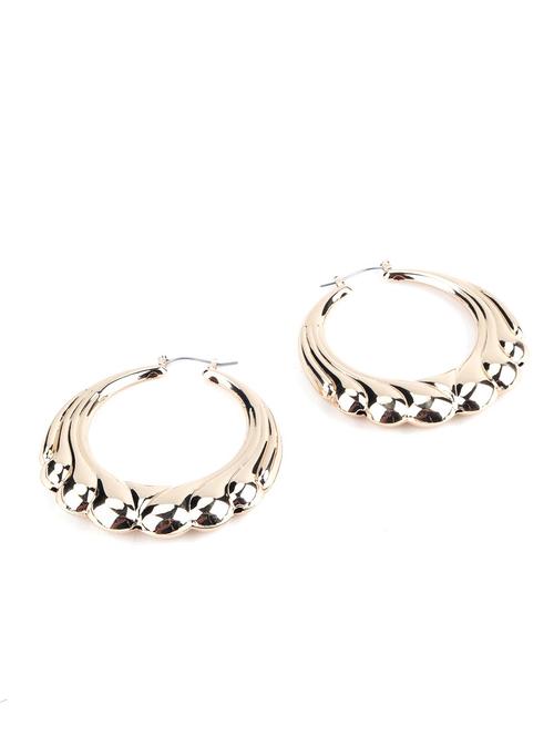 gold metal hoop earrings - 17757278 - Very Small Image - 1