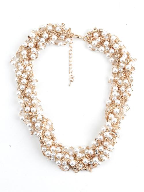 white metal statement necklace - 17757334 - Very Small Image - 1