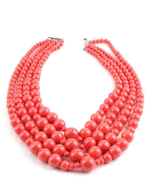 orange metal statement necklace - 17757337 - Very Small Image - 1