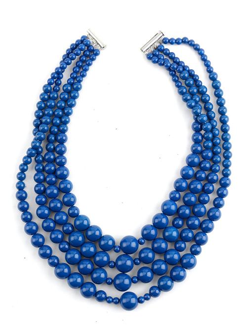 blue metal statement necklace - 17757338 - Very Small Image - 1