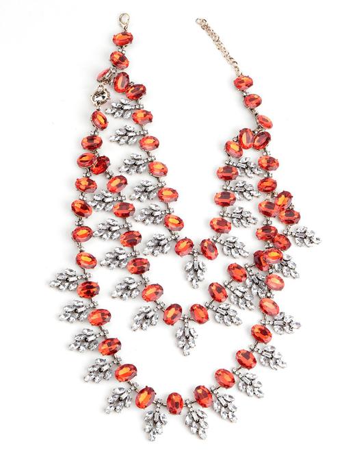 red metal statement necklace - 17757352 - Very Small Image - 1