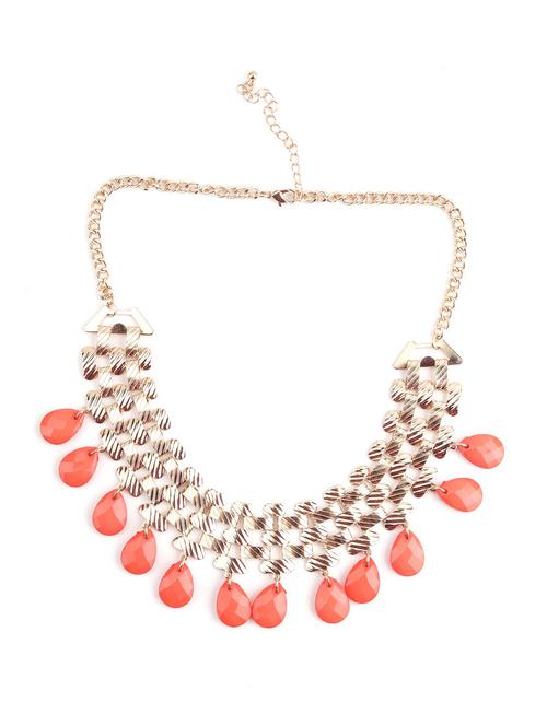 orange metal statement necklace - 17757365 - Very Small Image - 1