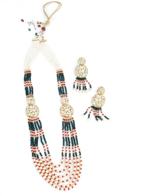 green metal necklace and earrings - 17757391 - Very Small Image - 1