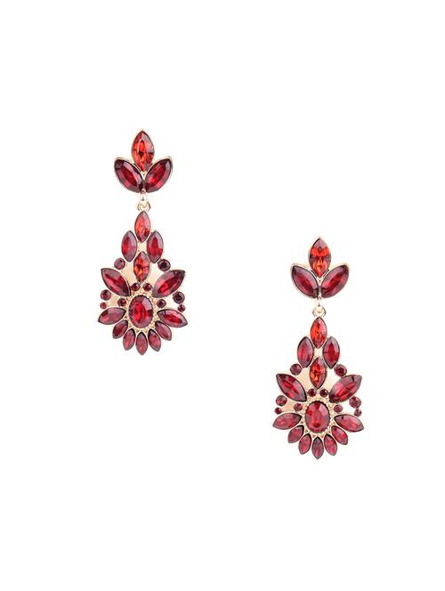 red floral dangle earrings - 17757456 - Very Small Image - 1