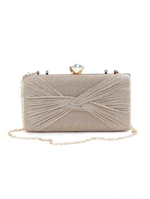 gold polyester regular clutch - 17757476 - Very Small Image - 1