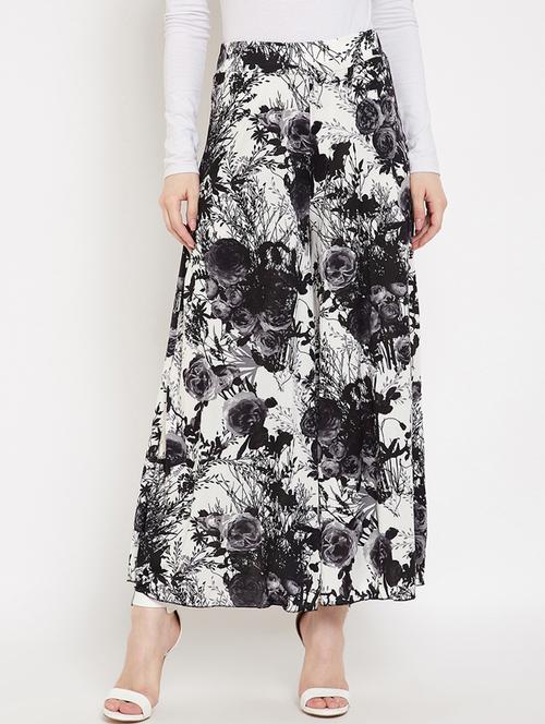 high rise floral flared palazzo - 17757909 - Very Small Image - 1