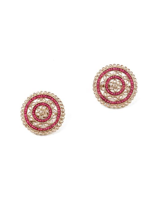 purple metal studs earrings - 17758063 - Very Small Image - 1