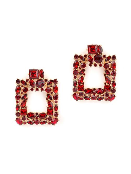 red metal studs earrings - 17758105 - Very Small Image - 1