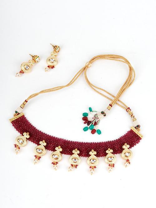red metal choker necklace - 17758126 - Very Small Image - 1
