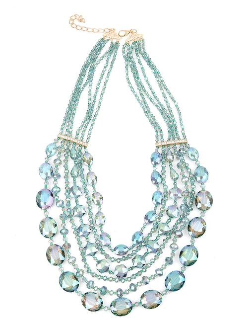 green crystal long necklace - 17758131 - Very Small Image - 1