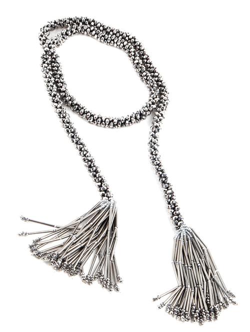 silver brass long necklace - 17758166 - Very Small Image - 1