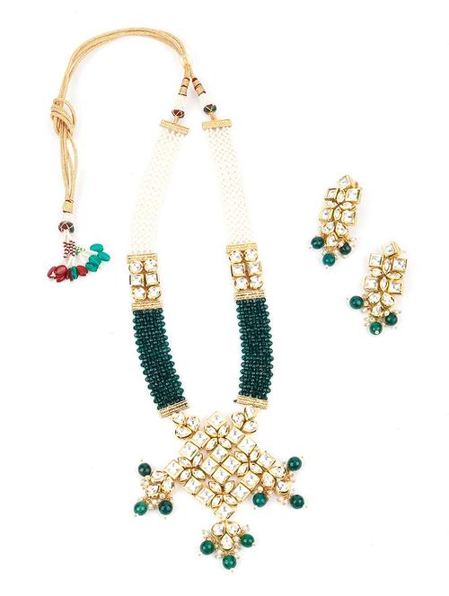 green metal long necklace - 17758175 - Very Small Image - 1