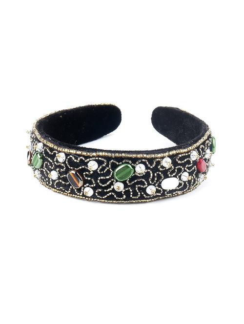 odette black rhinestones velvet hairband - 17758187 - Very Small Image - 1