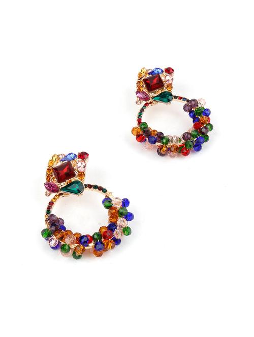 multi colored metal drop earring - 17758198 - Very Small Image - 1