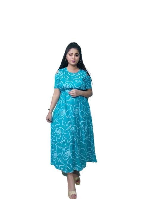 blue printed casual kurta - 17758417 - Very Small Image - 1