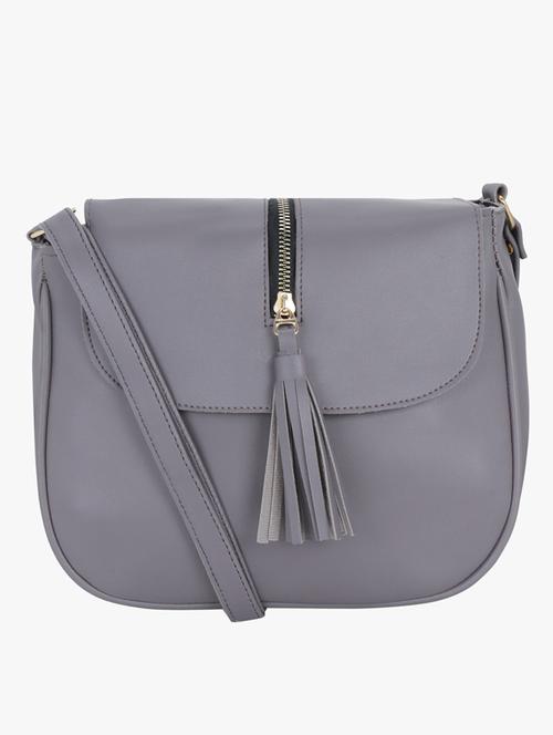 grey leatherette (pu) sling bag - 17758778 - Very Small Image - 1