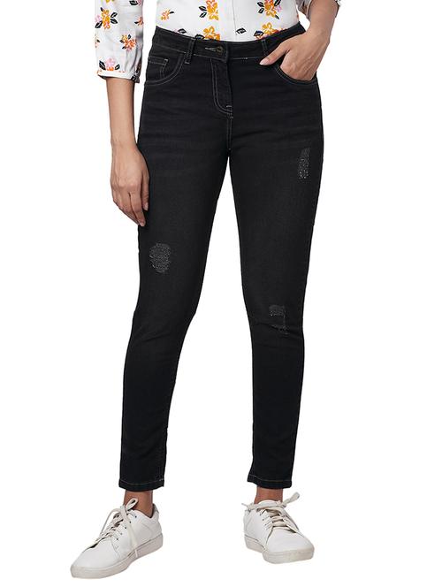 mid rise distressed denim jean - 17758815 - Very Small Image - 1