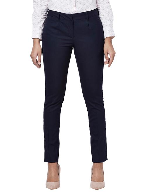 navy blue flat front trouser - 17758979 - Very Small Image - 1