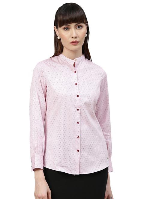 mandarin neck polka dot shirt - 17759081 - Very Small Image - 1