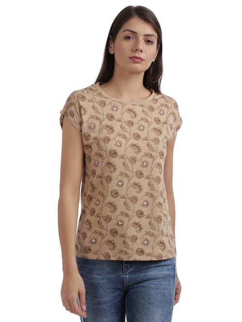 round neck floral tee - 17759174 - Very Small Image - 1