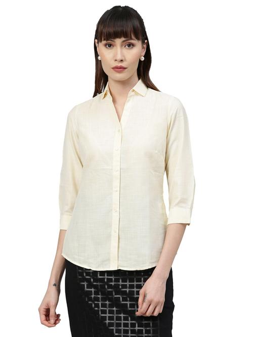 yellow solid regular shirt - 17759179 - Very Small Image - 1