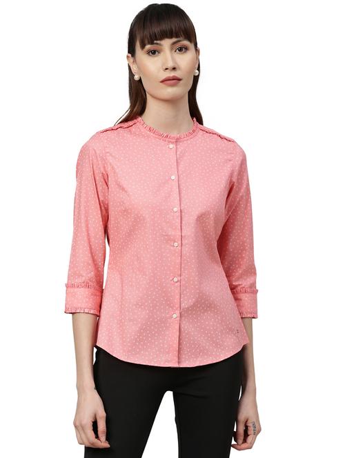 curved hem printed shirt - 17759184 - Very Small Image - 1