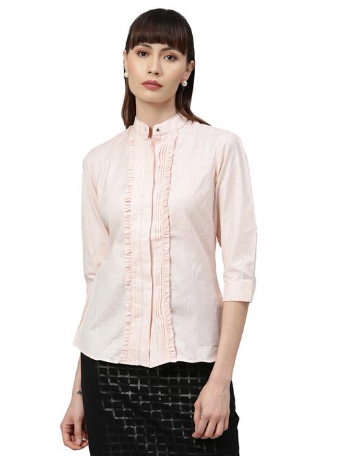 frill detail solid shirt - 17759186 - Very Small Image - 1