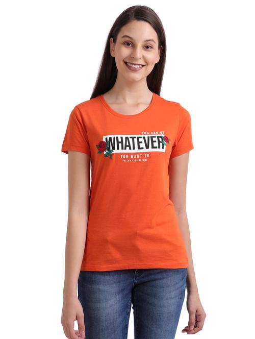 round neck typography tee - 17759194 - Very Small Image - 1