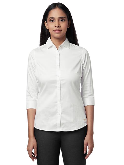 curved hem solid shirt - 17759195 - Very Small Image - 1