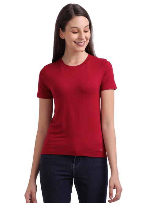 round neck solid tee - 17759210 - Very Small Image - 1