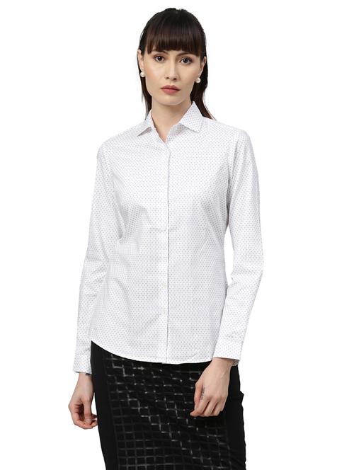 curved hem printed shirt - 17759249 - Very Small Image - 1
