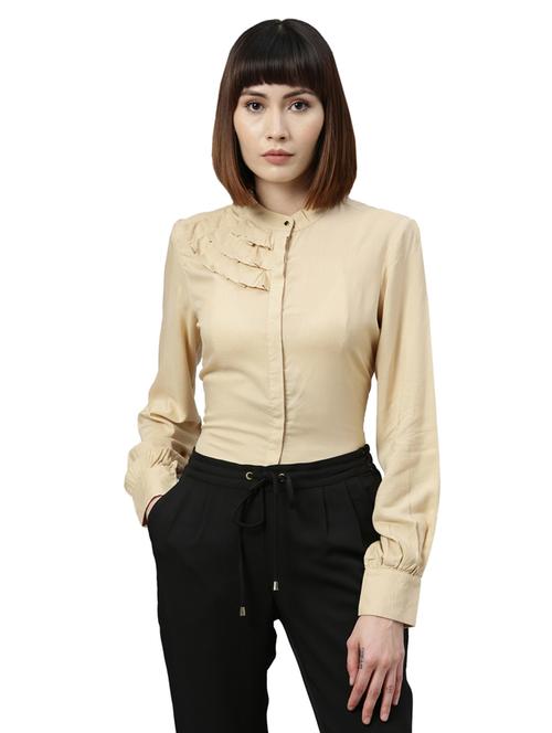 frill detail solid top - 17759310 - Very Small Image - 1