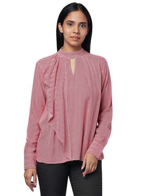 key hole neck printed top - 17759351 - Very Small Image - 1