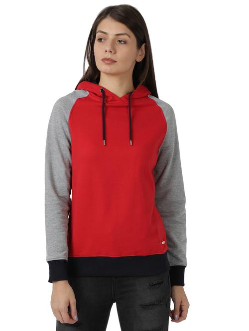 color block hooded sweatshirt - 17759374 - Very Small Image - 1