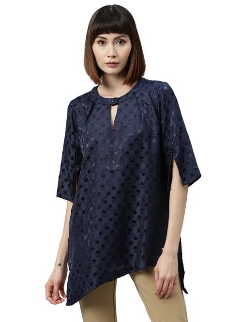 key hole neck printed top - 17759408 - Very Small Image - 1