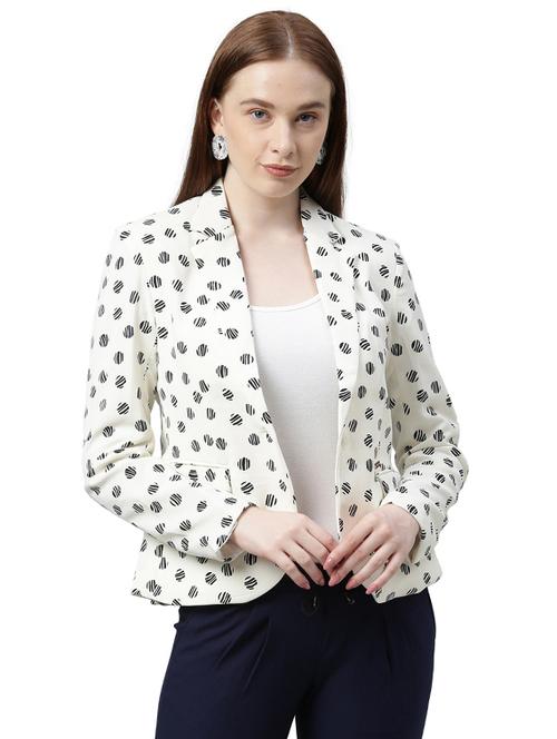 lapel neck polka dot blazer - 17759559 - Very Small Image - 1