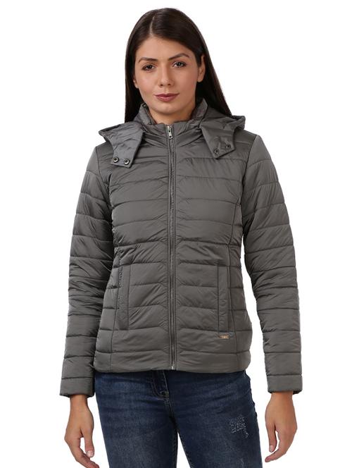 hooded neck quilted jacket - 17759610 - Very Small Image - 1