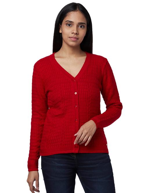 v-neck solid cardigan - 17759663 - Very Small Image - 1