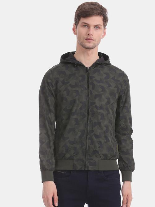 olive green camouflage casual jacket - 17760944 - Very Small Image - 1
