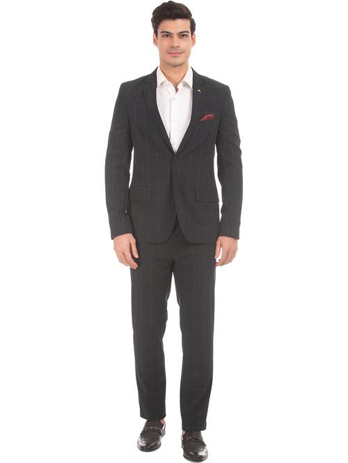 navy blue checkered suit - 17760970 - Very Small Image - 1