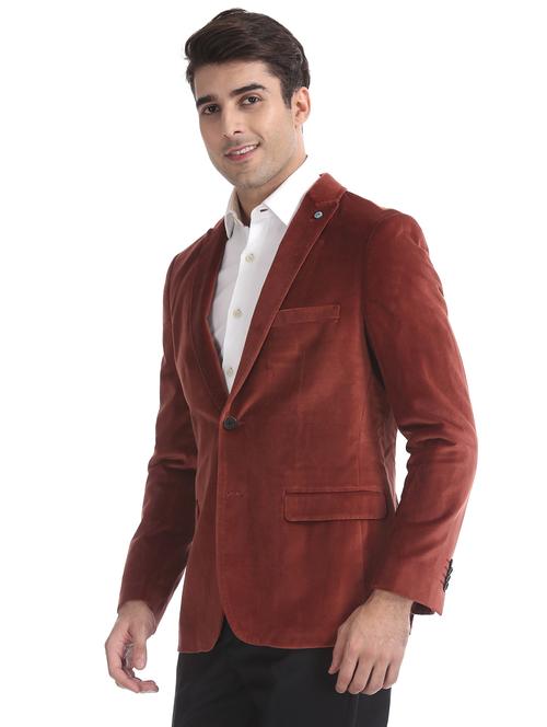 rust solid formal blazer - 17761130 - Very Small Image - 1