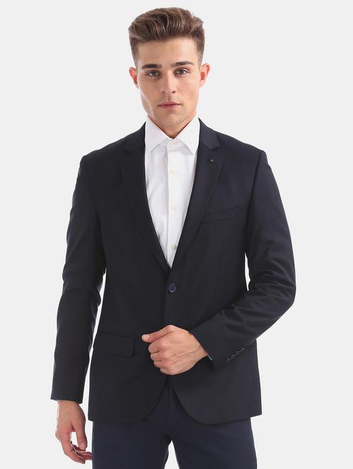 dark blue solid formal blazer - 17761217 - Very Small Image - 1