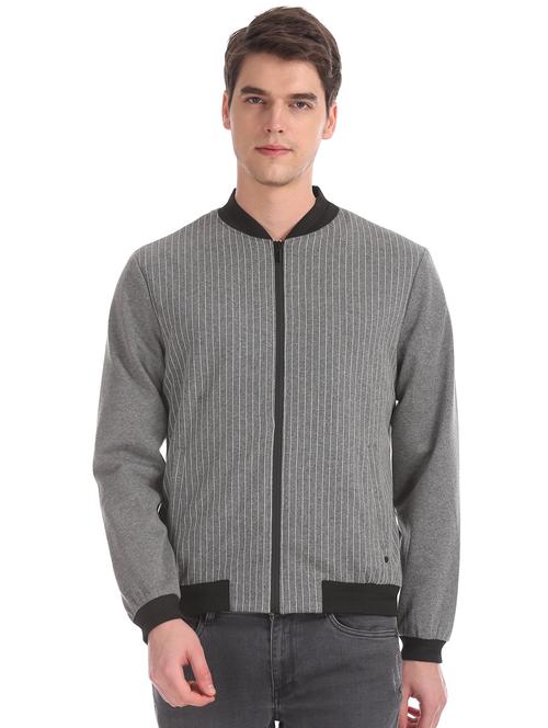 grey striped bomber jacket - 17761252 - Very Small Image - 1