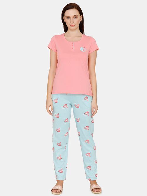 multi colored printed pyjama nightwear set - 17761523 - Very Small Image - 1